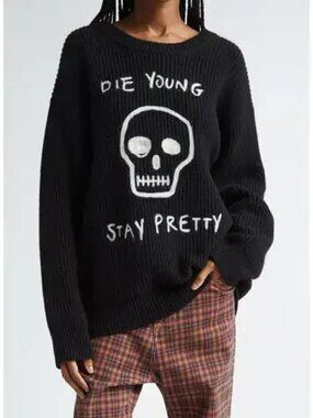 R13 NWOT die young rib merino wool sweater M